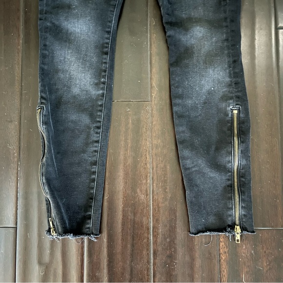 MOTHER Looker Zip Fray Jeans Wait Until Dark Size 25 - Picture 10 of 10